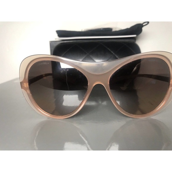 CHANEL Sunglasses Oversized Oval Style 5389 Light Brown Fall Sunnies - Picture 9 of 16